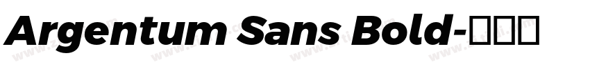 Argentum Sans Bold字体转换